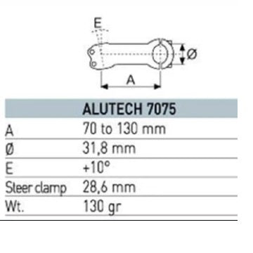 ITM Alutech 7075 公路車把立 - 白色