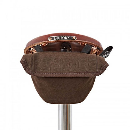 Brompton Saddle Pouch Bag - Khaki Waxed Canvas