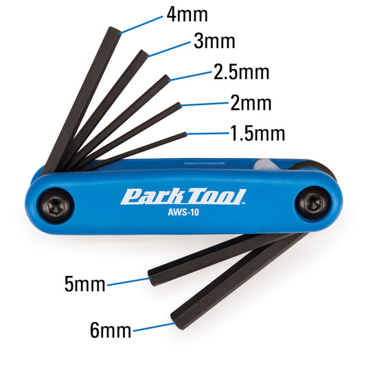 Park Tool AWS-10 折疊式內六角扳手套裝